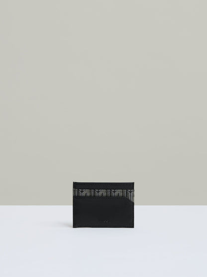 Monogram Canvas Card Holder in Black Men | Reiss