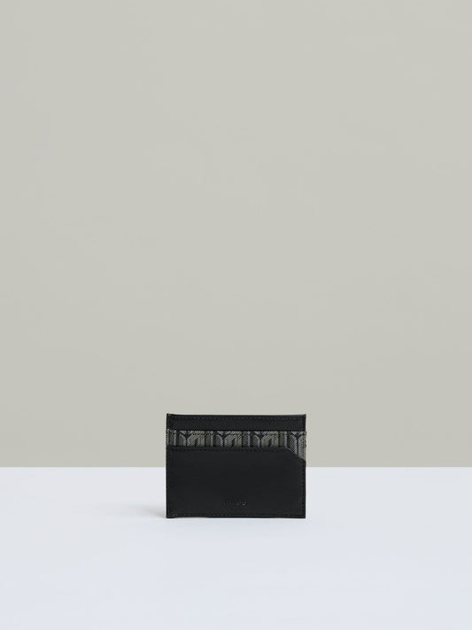 Monogram Canvas Card Holder in Black Men | Reiss