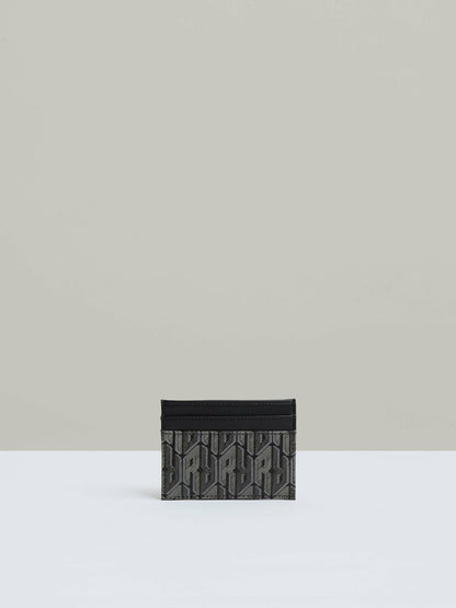 Monogram Canvas Card Holder in Black Men | Reiss