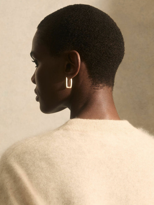 Geometric Hoop Earrings in Gold Tone Women | Reiss
