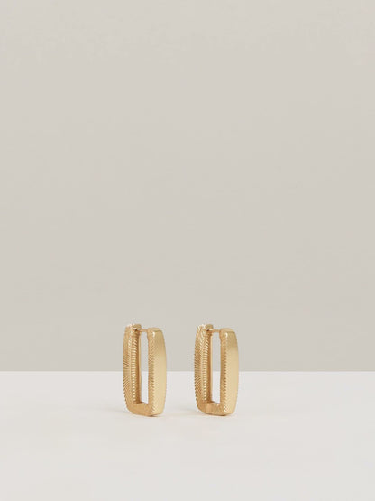 Geometric Hoop Earrings in Gold Tone Women | Reiss