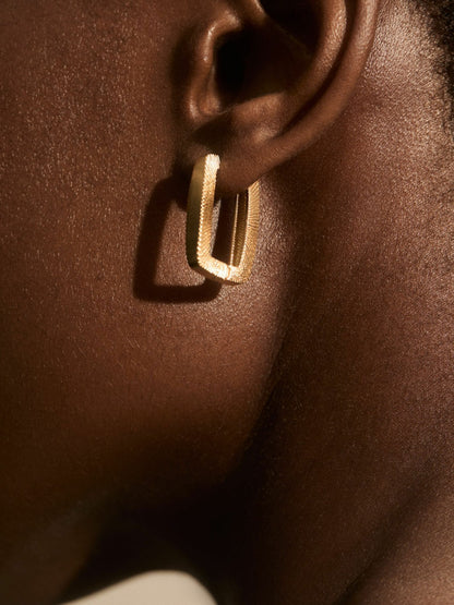 Geometric Hoop Earrings in Gold Tone Women | Reiss