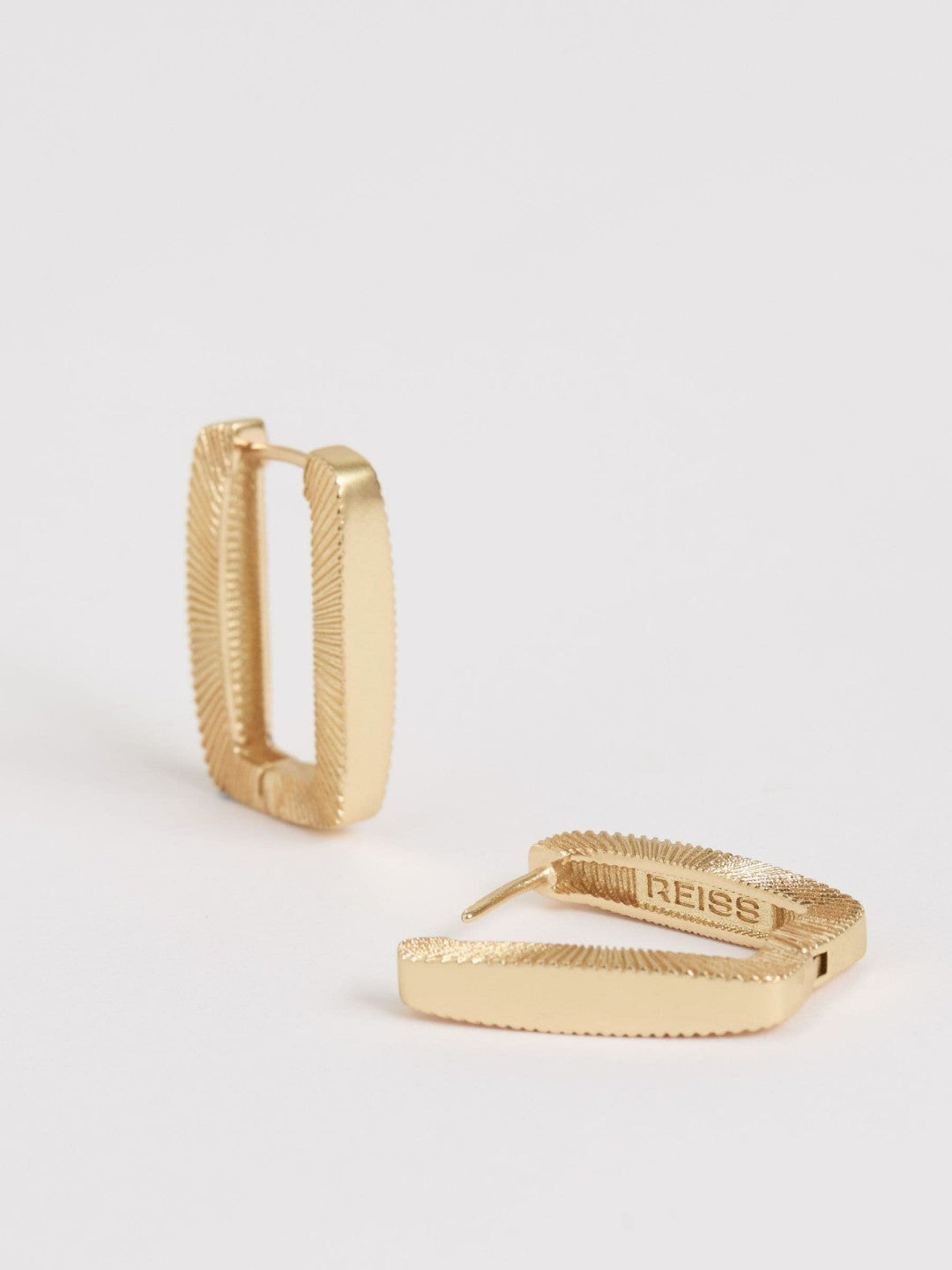 Geometric Hoop Earrings in Gold Tone Women | Reiss