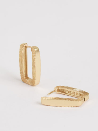 Geometric Hoop Earrings in Gold Tone Women | Reiss
