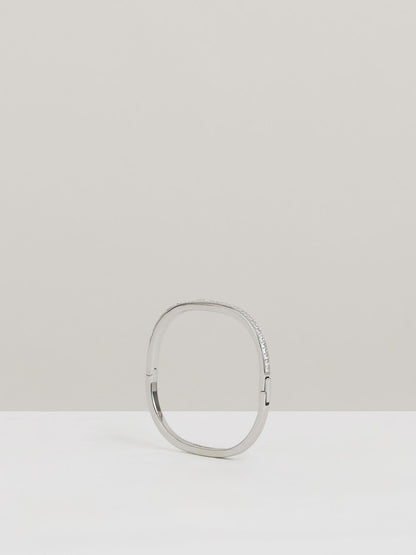 Hinged Crystal Cuff in Silver Women | Reiss