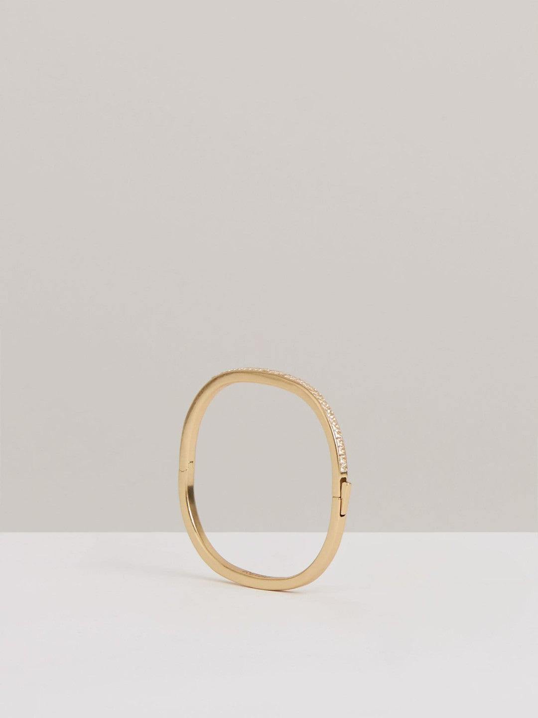 Hinged Crystal Cuff in Gold Women | Reiss