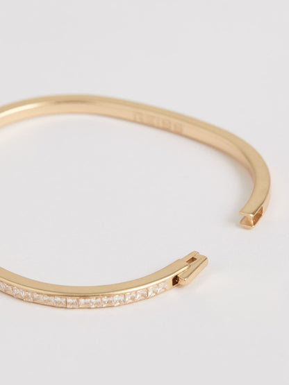 Hinged Crystal Cuff in Gold Women | Reiss