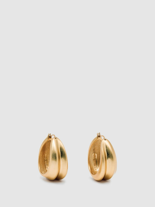 Sculptural Hoop Earrings in Gold Tone Women | Reiss