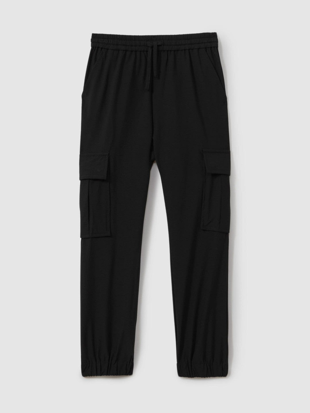 3-9 yrs Technical Drawstring Trousers in Black Children & Baby | Reiss