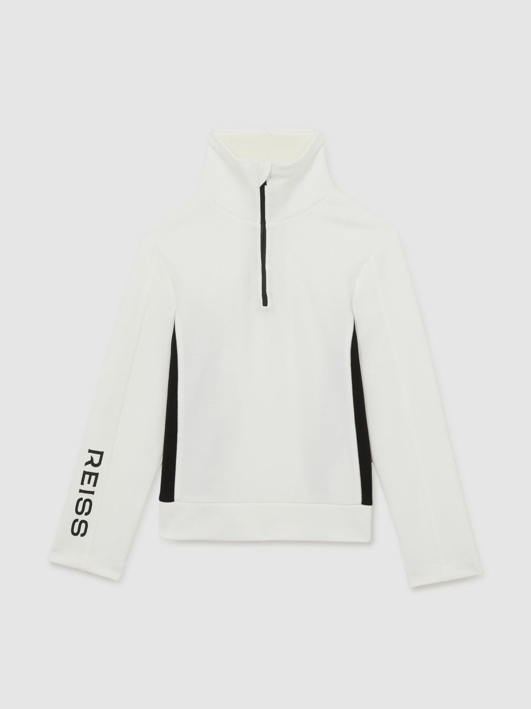 13-14 yrs Funnel-Neck Base-Layer Top in White/Black Children & Baby | Reiss
