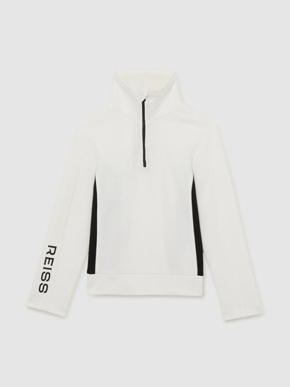 9-13 yrs Funnel-Neck Base-Layer Top in White/Black Children & Baby | Reiss