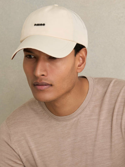 Logo Lettering Baseball Cap in Ecru Men | Reiss