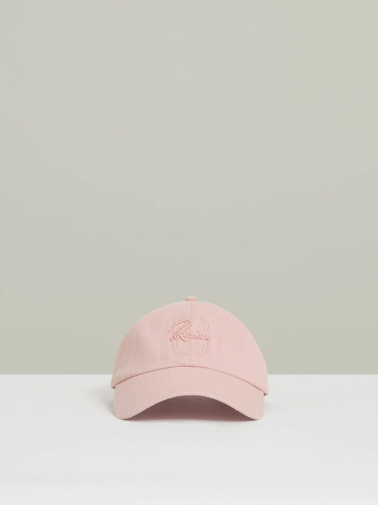 Cotton Logo-Embroidered Baseball Cap in Washed Pink Men | Reiss