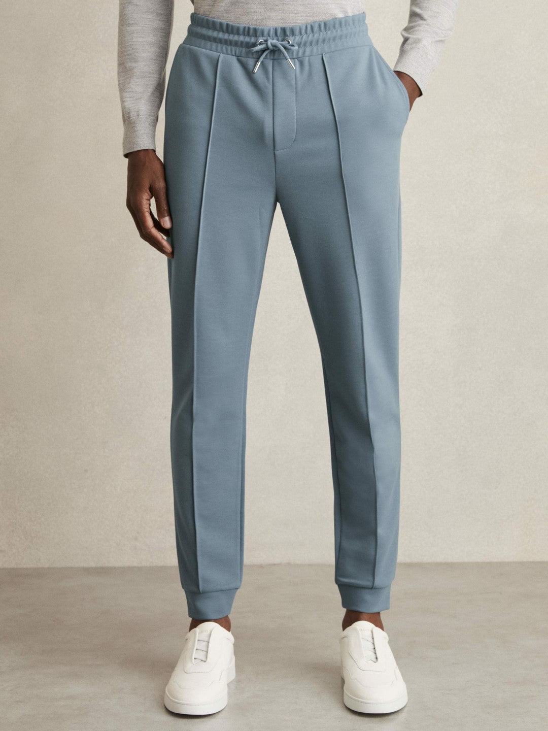Drawstring Jersey Joggers in Airforce Blue Men | Reiss