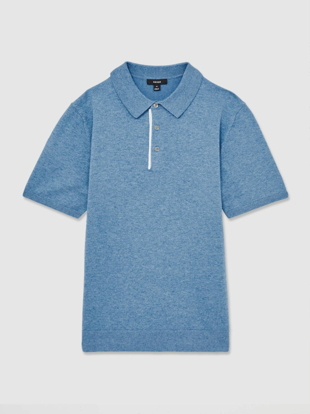Contrast-Placket Polo Shirt With Cotton in Blue Men | Reiss