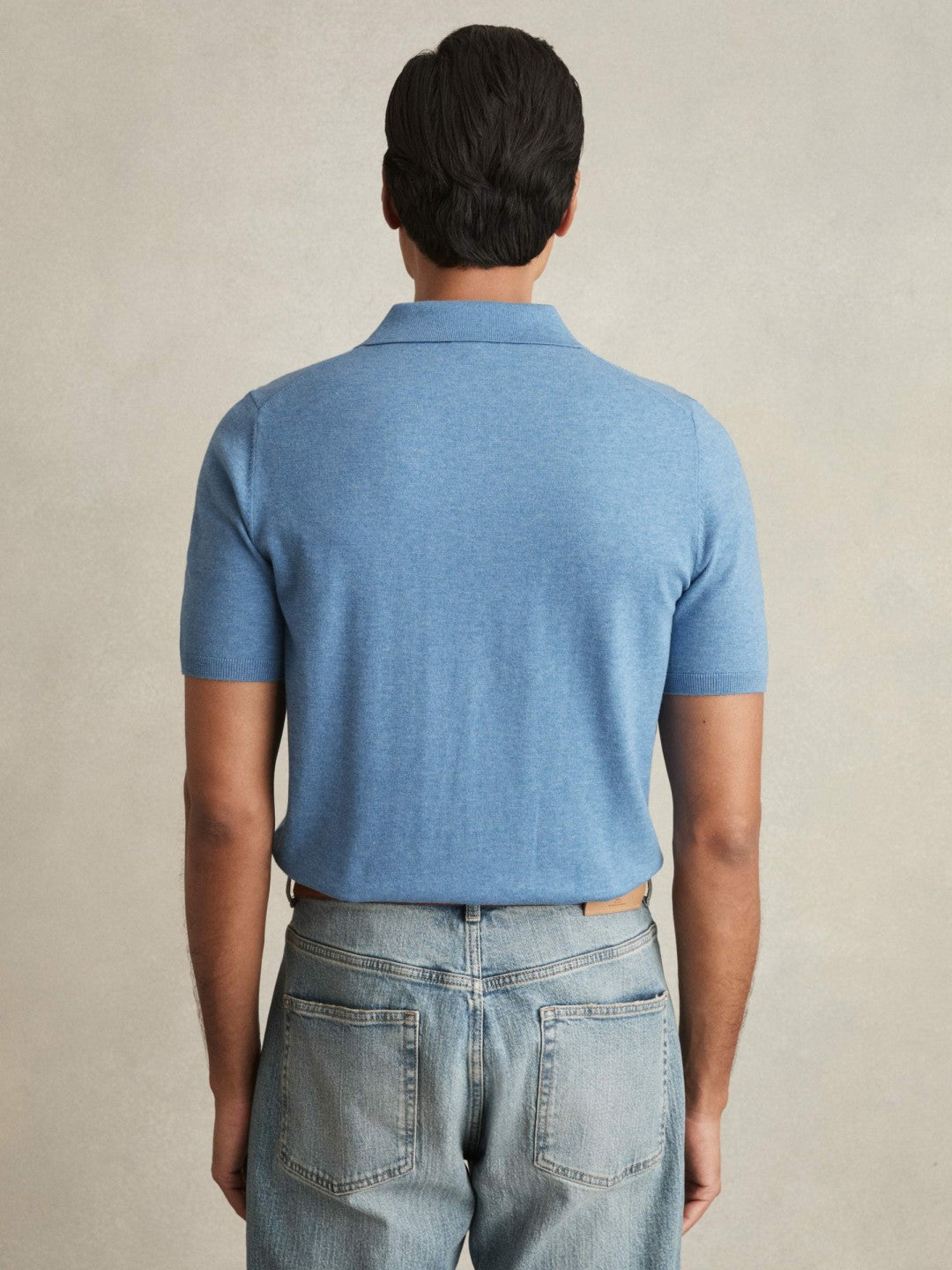 Contrast-Placket Polo Shirt With Cotton in Blue Men | Reiss