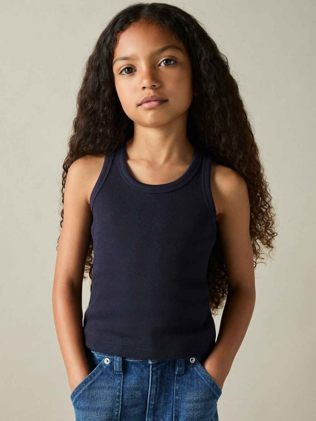 9-13 yrs Stretch-Cotton Ribbed Vest 3 Pack in Multicolour Children & Baby | Reiss