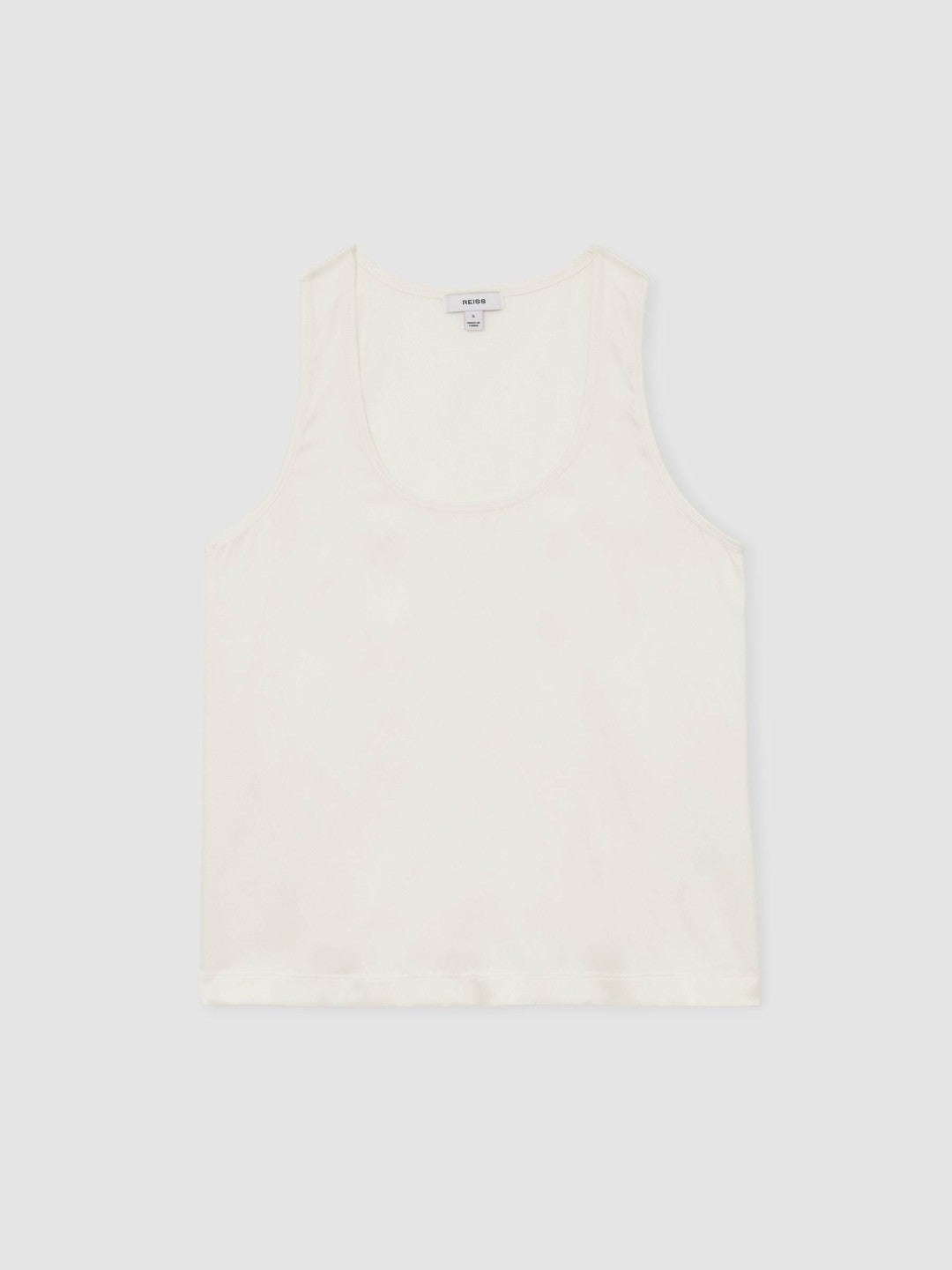 Silk-Front Cami Top in White Women | Reiss