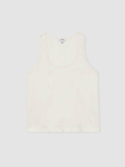 Silk-Front Cami Top in White Women | Reiss