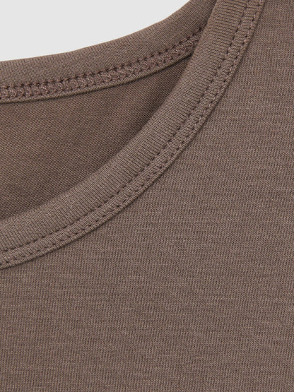 Stretch-Cotton Crew-Neck T-Shirt in Mink Women | Reiss