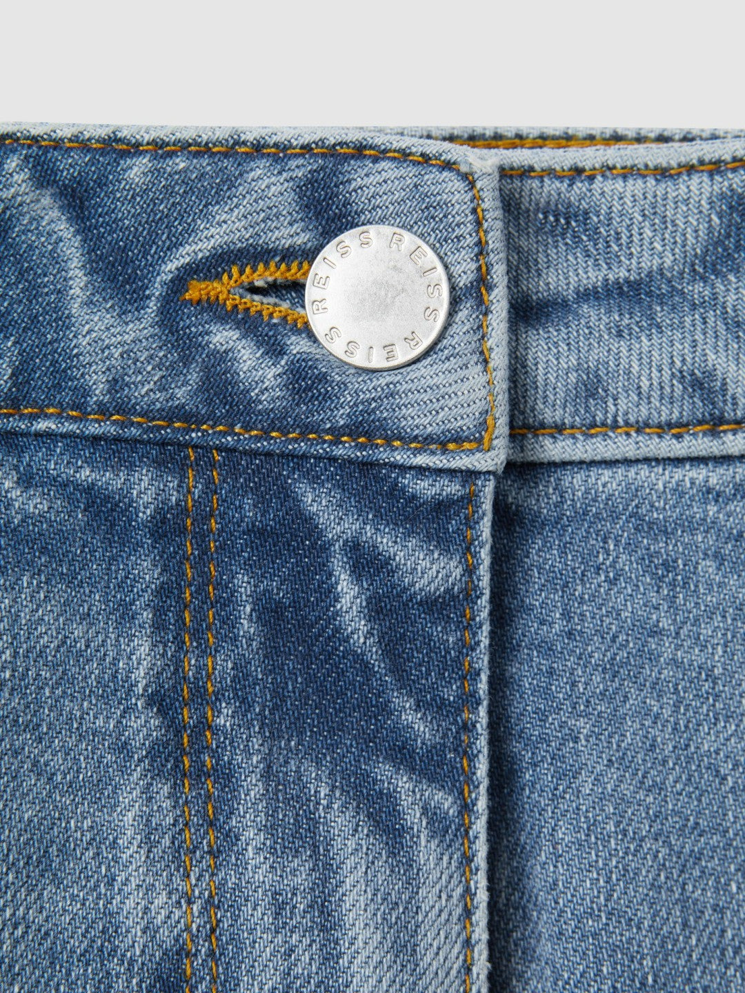Petite Mid-Rise Straight-Leg Jeans in Light Blue Women | Reiss
