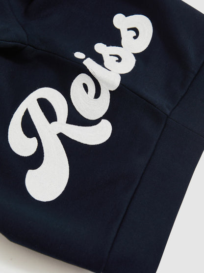 9-13 yrs Cotton-Blend Logo Script Sweatshirt in Navy Children & Baby | Reiss