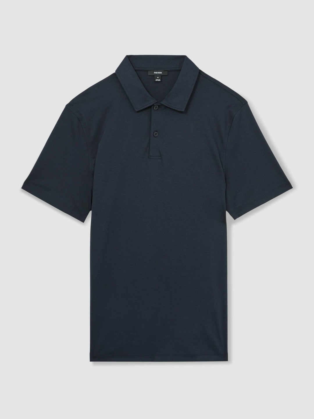 Cotton Short-Sleeve Polo Shirt in Navy Men | Reiss