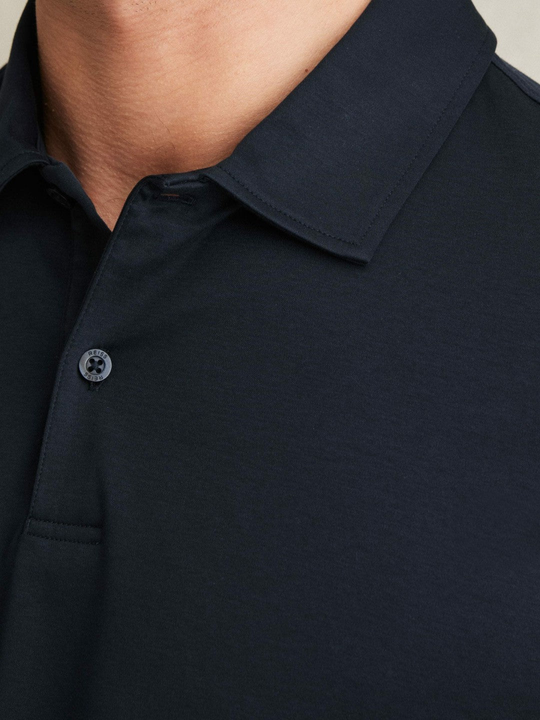 Cotton Short-Sleeve Polo Shirt in Navy Men | Reiss