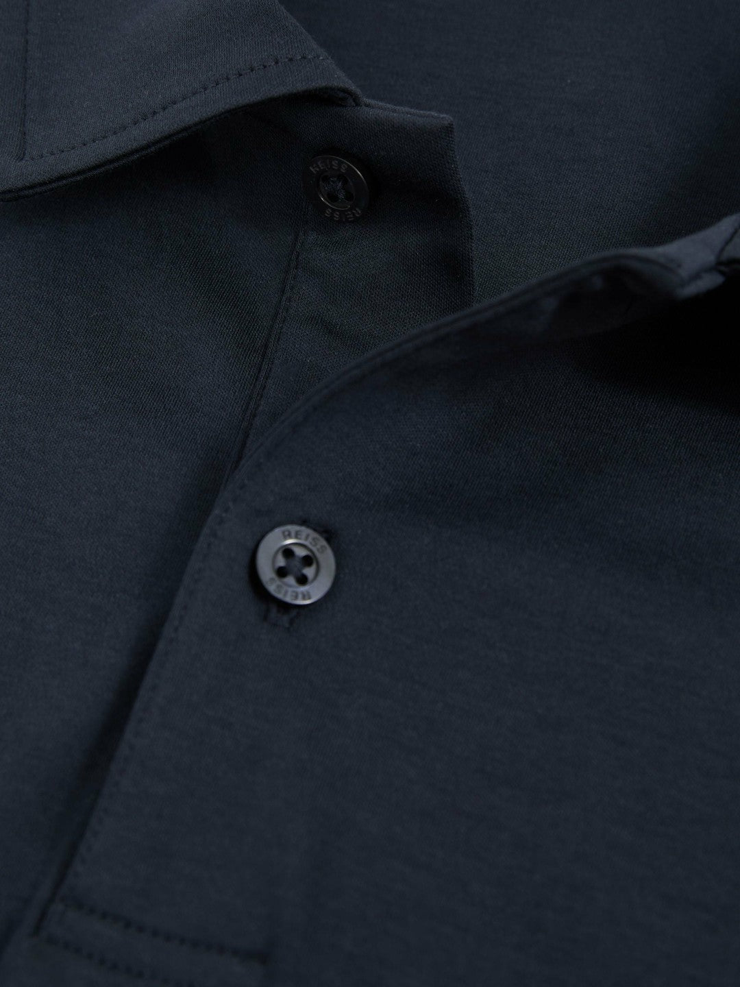 Cotton Short-Sleeve Polo Shirt in Navy Men | Reiss
