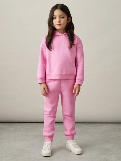 13-14 yrs Cotton-Blend Hoodie And Joggers Set in Bright Pink Children & Baby | Reiss