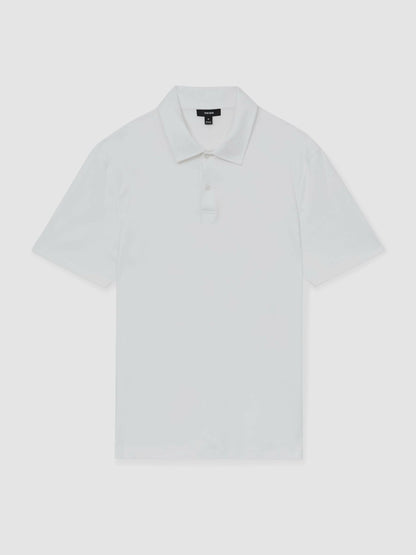 Cotton Short-Sleeve Polo Shirt in White Men | Reiss