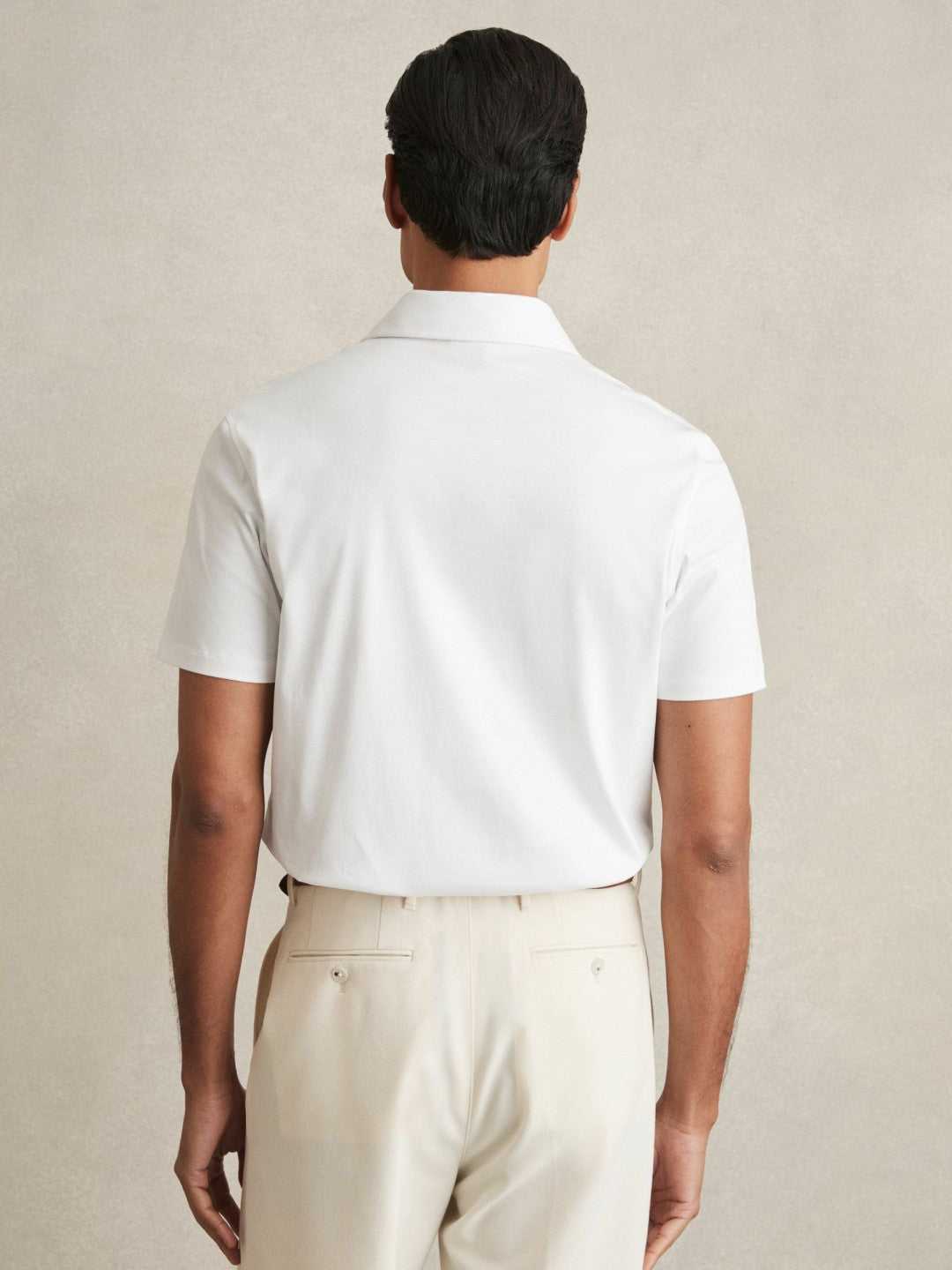 Cotton Short-Sleeve Polo Shirt in White Men | Reiss