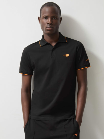 McLaren F1 Team Cotton Polo Shirt in Black Men | Reiss