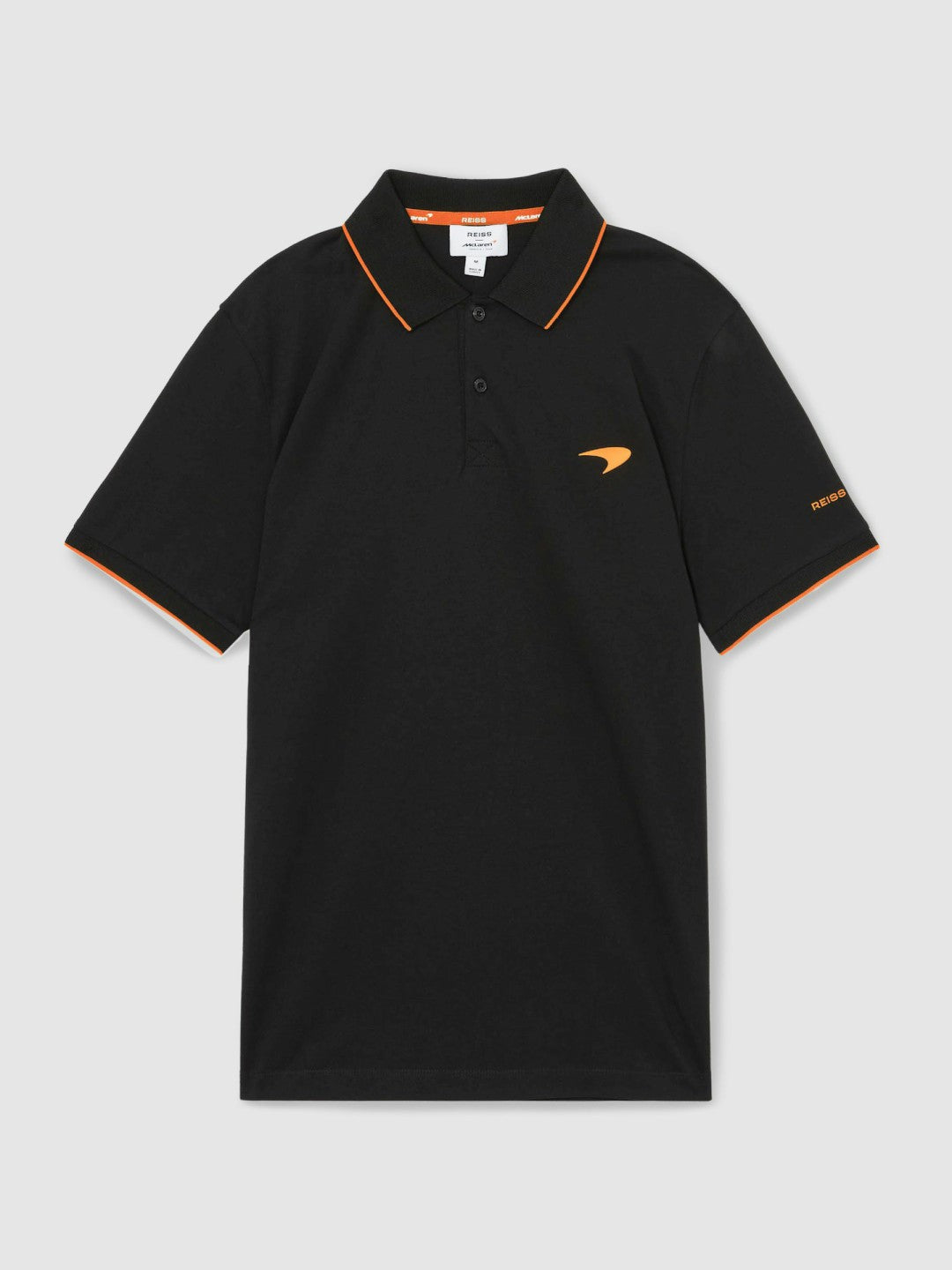 McLaren F1 Team Cotton Polo Shirt in Black Men | Reiss