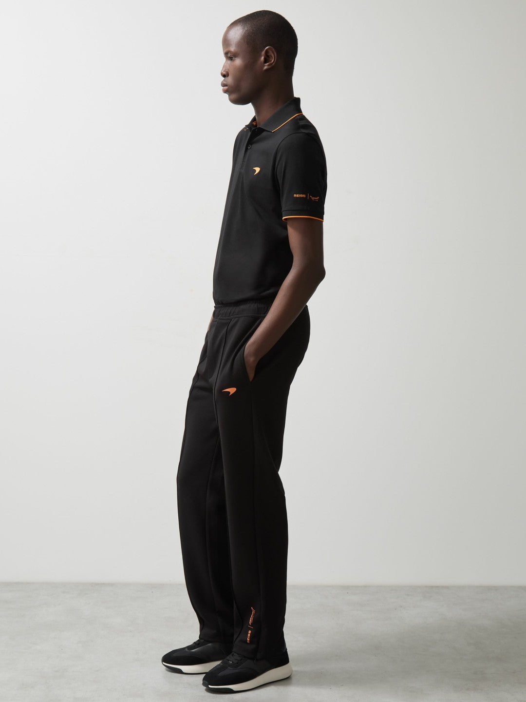 McLaren F1 Team Cotton Polo Shirt in Black Men | Reiss