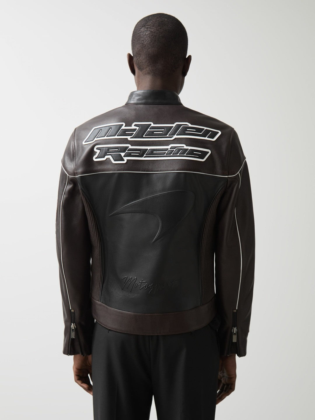 McLaren F1 Team Leather Biker Jacket in Black Men | Reiss