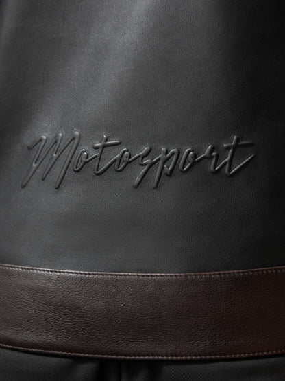 McLaren F1 Team Leather Biker Jacket in Black Men | Reiss