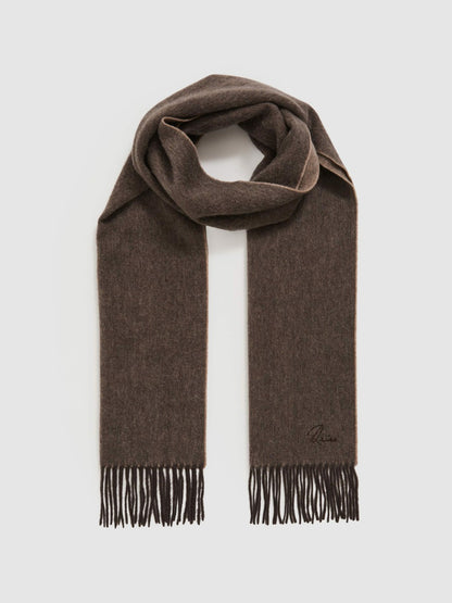 Wool and Cashmere Scarf in Taupe Men | Reiss