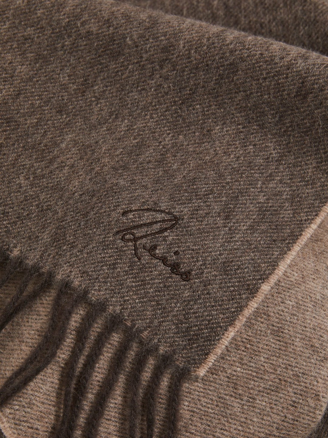 Wool and Cashmere Scarf in Taupe Men | Reiss