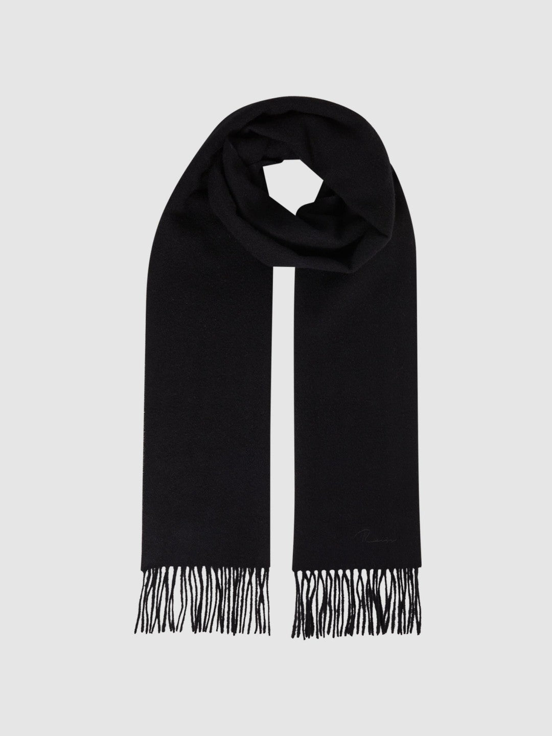 Wool and Cashmere Scarf in Black Men | Reiss