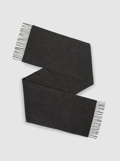 Wool and Cashmere Scarf in Charcoal Men | Reiss