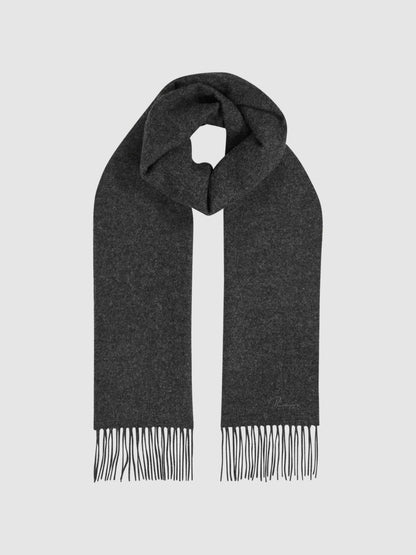 Wool and Cashmere Scarf in Charcoal Men | Reiss