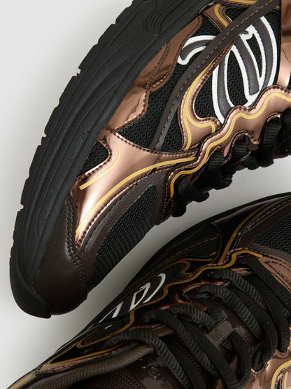 Overlay Logo Running Trainers in Electric Brown Men | Reiss