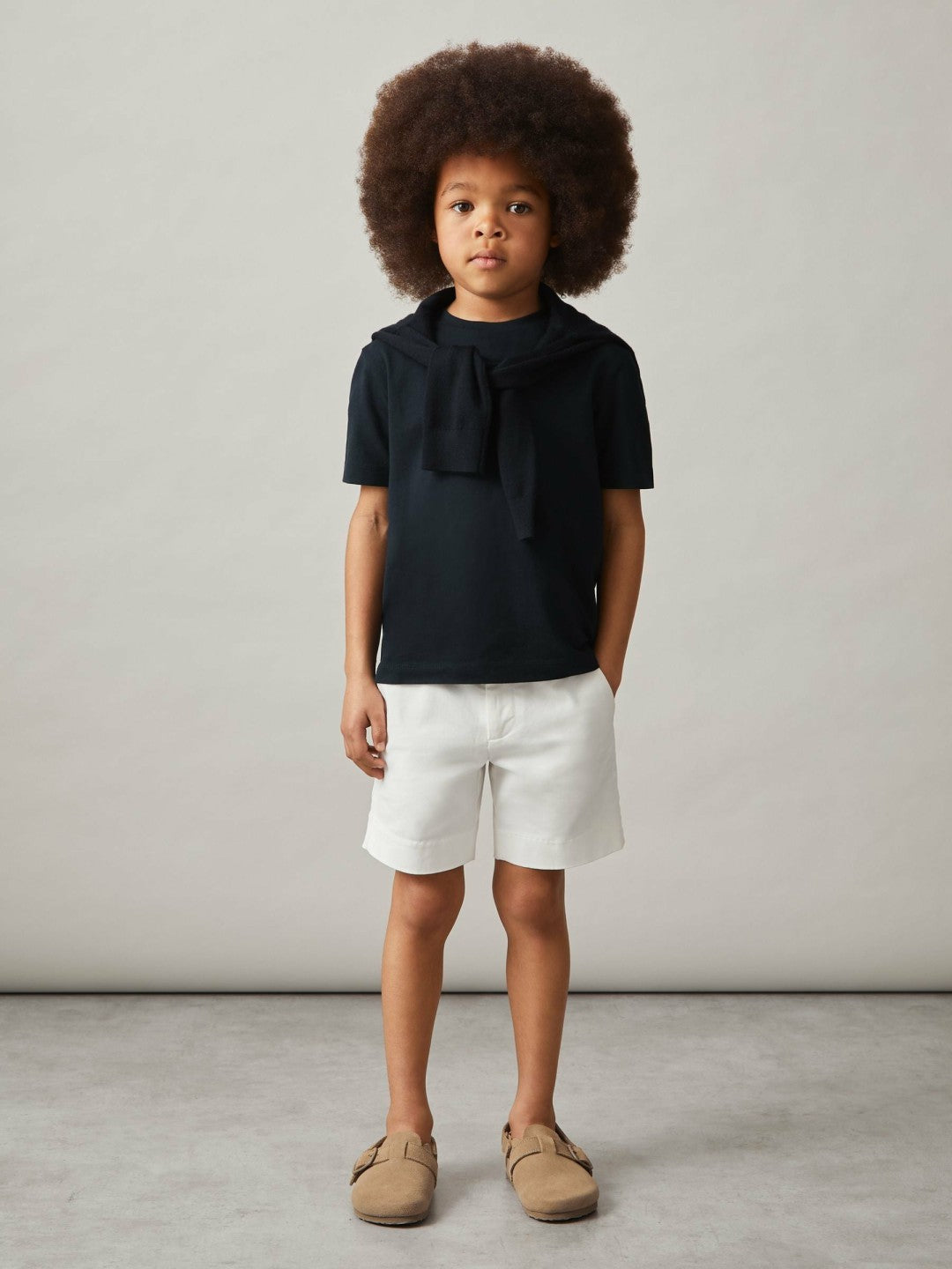 9-13 yrs Cotton Crew-Neck T-Shirt in Navy Children & Baby | Reiss