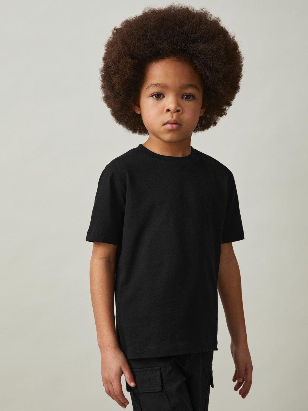 9-13 yrs Cotton Crew-Neck T-Shirt in Black Children & Baby | Reiss