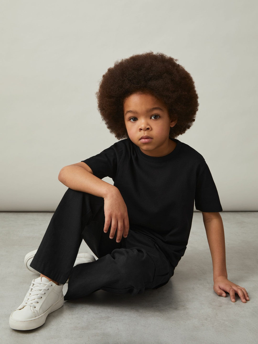 9-13 yrs Cotton Crew-Neck T-Shirt in Black Children & Baby | Reiss