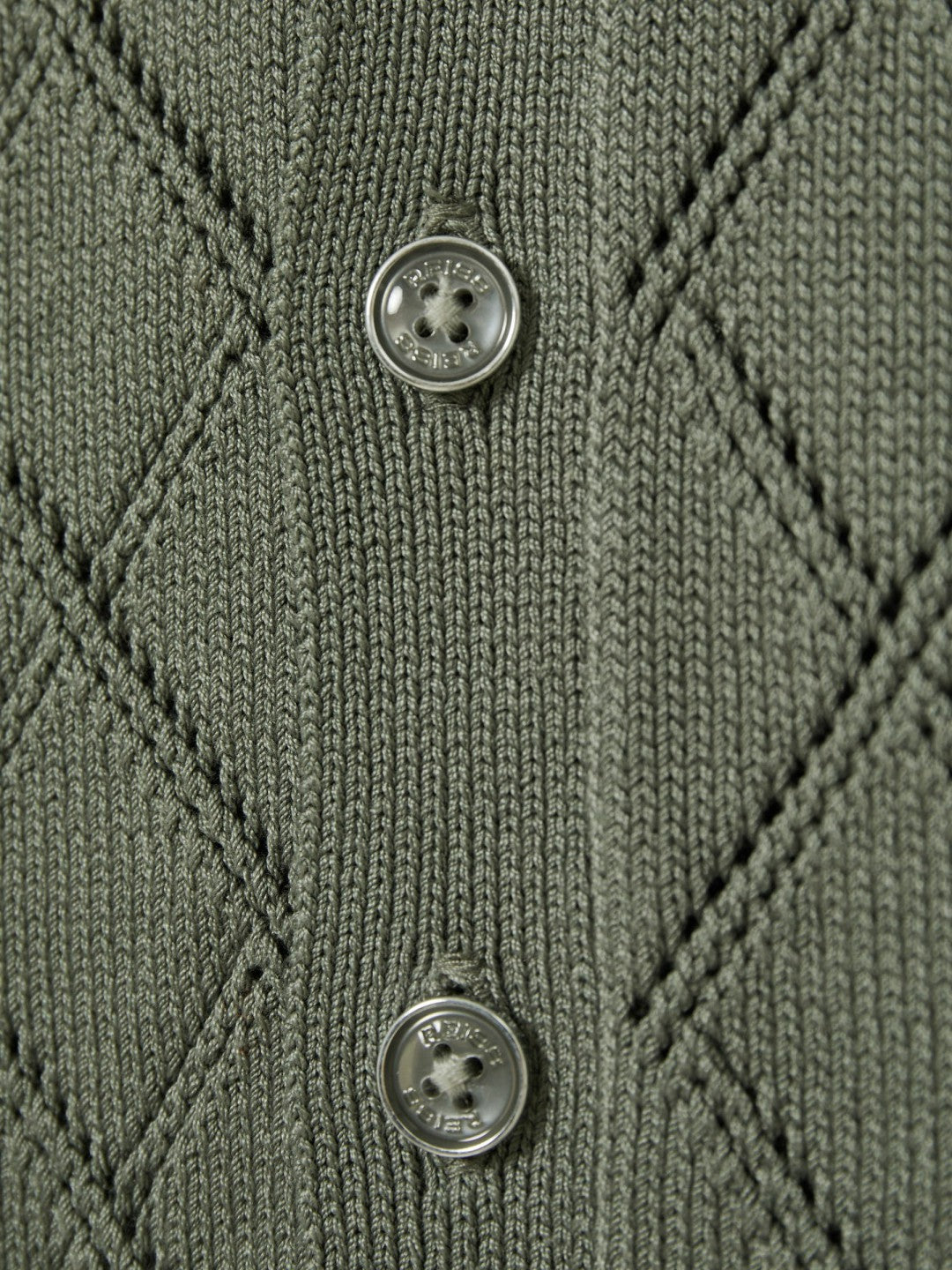 3-9 yrs Cotton Blend Diamond Knit Shirt in Dark Sage Children & Baby | Reiss