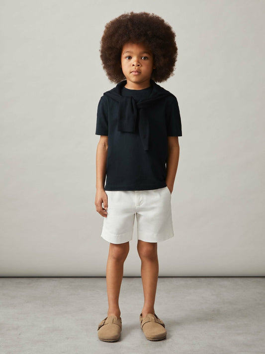 3-9 yrs Cotton Crew-Neck T-Shirt in Navy Children & Baby | Reiss