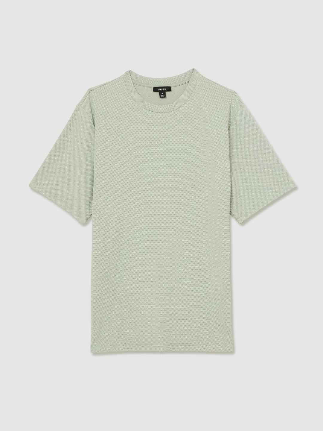 Textured Crew-Neck T-Shirt in Sage Green Men | Reiss