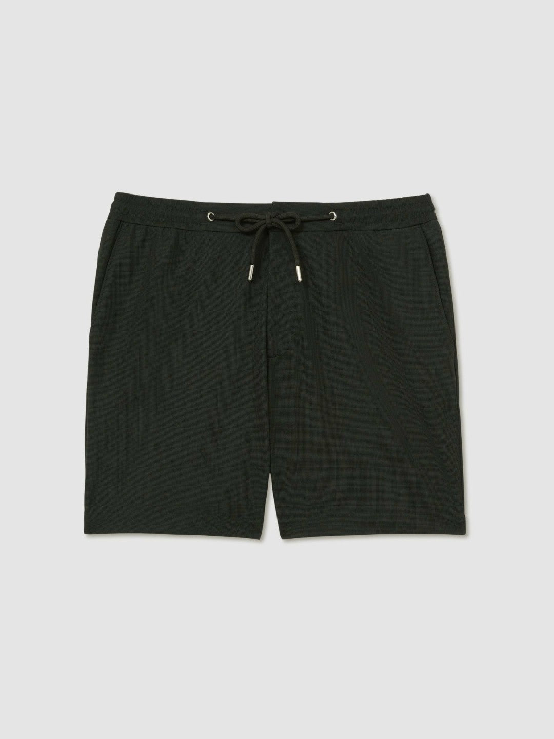 Textured Drawstring Shorts in Dark Green Men | Reiss